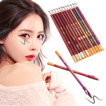2017 Dual Use 12pcs/Set Fashionable Eye Liner Makeup Tools Accessories Long Lasting Lip Eyeliner Pencil Perfect Gifts For Women