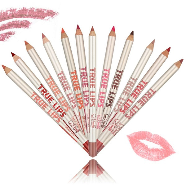 12 Colors Lip Liner Professional Natural Women Waterproof Long-lasting Lip Liner Pencil Cosmetic Lips Makeup Tools Lipliner Pen