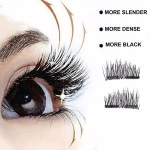 2 Pairs/lot Glue-free 3D Magnetic False Eyelashes Handmade Natural Thick Long Eye Lashes Makeup Beauty Tools Eyelash extension