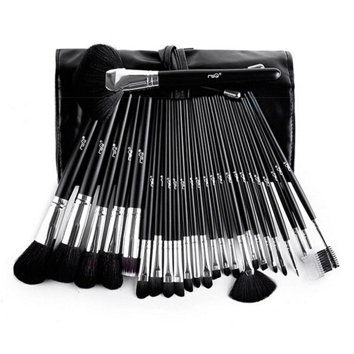 New Hot! 25Pcs Makeup Brush Oval Cosmetic Brush Set Multipurpose Professional Foundation Powder Brush Kits with PU Leather Bag