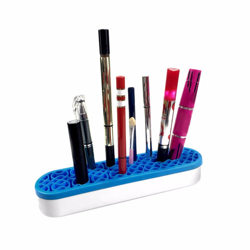 Beauty Unique ABS Silicone Makeup Brushes Storage Box Desktop Cosmetic Brush Organizer Lipstick Holders Make up Tool Accessories