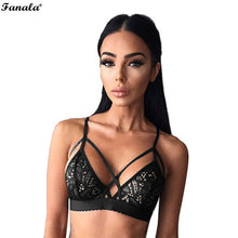 New Fashion Women Floral Sheer Lace Strappy Unpadded Bra Lingerie Soutien-gorge harnais noir Arnes sujetador N3020