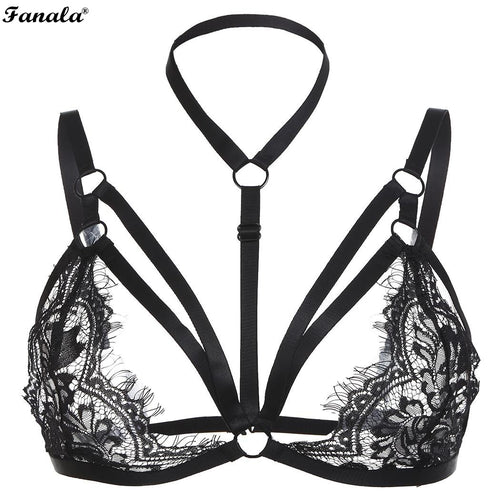 Eyelash Fringe Halter Lace Bralette Pestanas flecos cabestro encaje bralette N3020