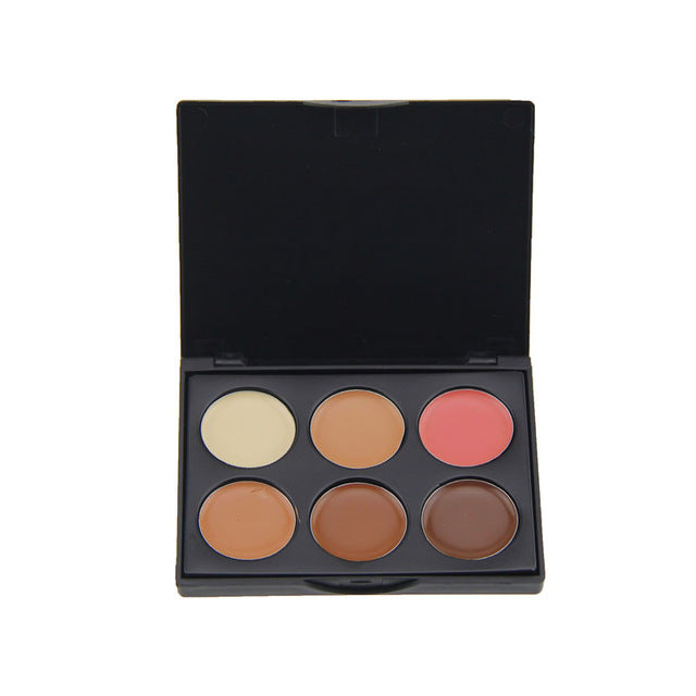 New Professional 6 Color Mini Concealer Palette Make Up Black Eyes Marks Conceal Foundation Cosmetic Palettes FM88