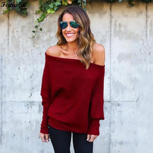 Autumn Sweater Women Tops 2018 Poncho Knitted Sweaters Slash Neck Batwing Sleeve Ruched Solid Loose Women's Sweater Plus Size