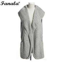 2018 Women Spring Wool Blend Vest Waistcoat Ladies Winter Long Vest Coat Sleeveless Jacket Coat Plus Size Veste Femme Gilet#30