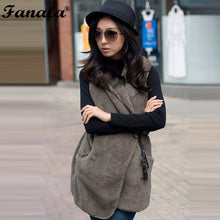 2018 Women Spring Wool Blend Vest Waistcoat Ladies Winter Long Vest Coat Sleeveless Jacket Coat Plus Size Veste Femme Gilet#30