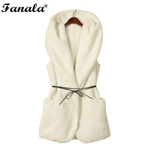 2018 Women Spring Wool Blend Vest Waistcoat Ladies Winter Long Vest Coat Sleeveless Jacket Coat Plus Size Veste Femme Gilet#30