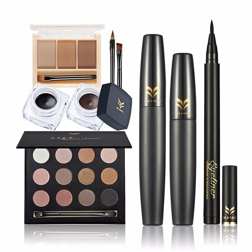 HUAMIANLI Makeup Set eye shadow eyebrow Eyeliner mascara Eyeliner Make-up cosmetics set Makeup Tool Kit Maquiagem new