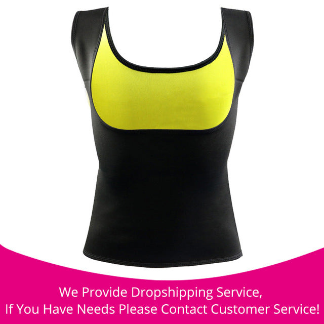 DropShipping S-6XL 2017 Women Hot Neoprene Body Shapers Slimming Waist Slim Vest Plus Size Black Rose Blue Purple shape tops