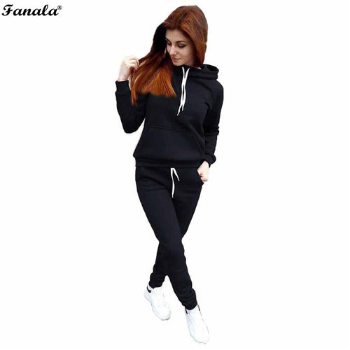2018 Women Two Piece Set Female Spring Tracksuit Hoodies Sweatshirt Top + Pants Ladies Long Sleeve Outfit Femme Sporting Suits