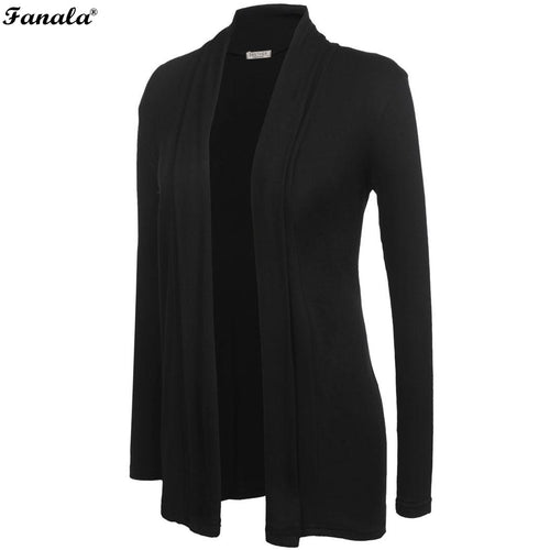 Women Basic Long Sleeve Solid High-low Open Front Long Cardigan Cardigan largo delantero abierto alto bajo N3020