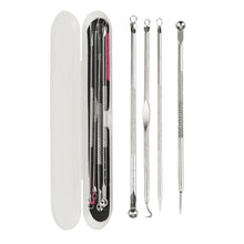 4pcs/set Double-ended Acne Needle Blackhead Blemish Remover Pimple Comedone Facial Cleaning Skin Care Tool Stainless Steel