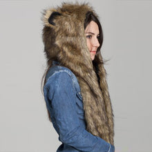 2018 Winter Warm Women&Men Kawaii Scarf Shawl Animal Faux Fur Ear Hat Fluffy Plush Cap Casual Cute Girl Hood Gloves Scarf Shawl