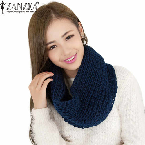 9 Colors Brand New Fashion Solid New 2018 Women Winter Scarves Warm Knitted Ring Scarf Cowl Snood Shawl Wrap Neck Warmer