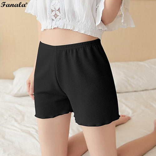 2018 new women safety short pants Natural silk seamless boxer Healthy shorty femme dentelle white black underwear pants 30m