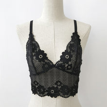 2018 Summer Women Sexy Bra Sets Lace Crochet Intimates Solid V Neck Wireless Unlined Lingerie Bralette Seamless Tops