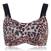 2018 Women Seamless Bra Fashion Leopard Print Full Cup Unlined Brassiere Wireless Push Up Sexy One-piece Ultrathin Bra Lingerie