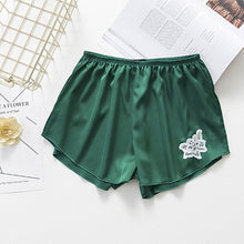 Sisjuly women safety short pants summer solid loose elastics floral breathable short appliques thin safety short pants