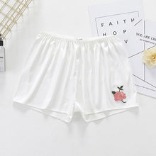 Sisjuly women safety short pants summer solid loose elastics floral breathable short appliques thin safety short pants