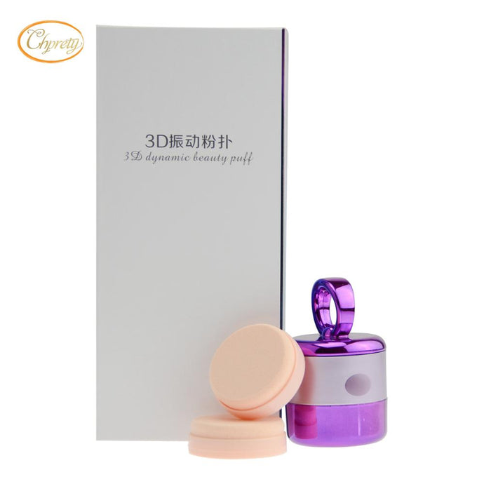 Electric 3D Cosmetic Puff Sponge Vibration Foundation Powder Cream Makeup Puff Automatic Vibrator Makeup Beauty Massage Brush